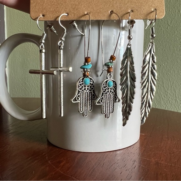 NWT Boho Style Earrings -Set of 3 - Picture 4 of 5